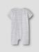 Lil' Atelier Combinaison Coton bio, rayé, manche courte, col rond, fermeture à boutons-pression et boutonnée, 95% coton bio, 5% élasthanne, taille 62