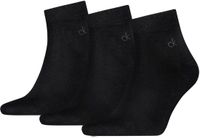 Calvin Klein Quartersokken Heren - 3 paar - Zwart - Maat 43/46