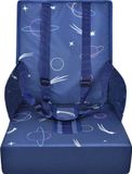 QEENTOE Zitverhoger voor stoelen, draagbare babyzitje voor tafels met verstelbare 3-punts veiligheidsgordel voor eetstoelen, geschikt voor kinderen van 6-36 maanden, blauw