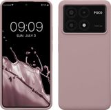 kwmobile telefoonhoesje geschikt voor Xiaomi Poco X6 Pro 5G - Hoesje met siliconen coating - Smartphone case in licht oudroze