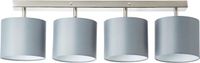 Brilliant Sandra Spot Bar 4-Light Chrome/Grey Metal/Textile E14