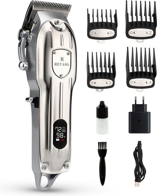 Revahs Clipper Two – Draadloze Tondeuse Mannen voor Hoofdhaar & Baard – Professionele Baardtrimmer en Trimmer – Hair Clipper – Tondeuse Cheveux