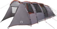 vidaXL Tunneltent 675 x 392 x 210 cm Grijs en Oranje