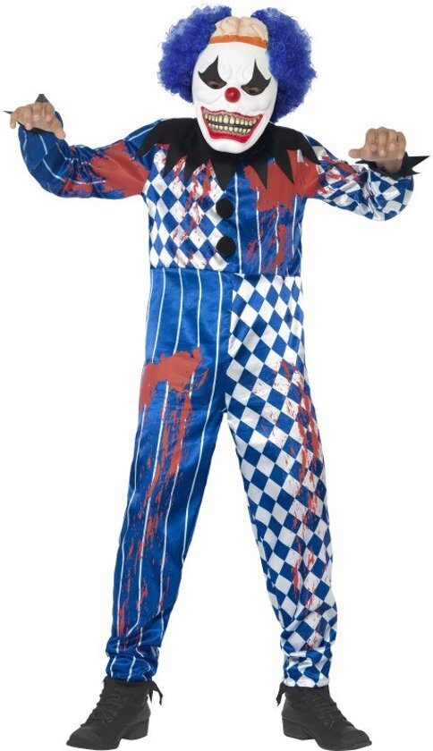 Generik Griezelig Halloween harlekijn clown kostuum voor kinderen - Verkleedkleding - 122/134