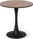 Vicco Eettafel Carl, Walnoot/Zwart, 70 x 70 cm