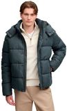 Superdry - Premium Geruite Puffer Jas met Capuchon - Heren - Gewatteerde jassen