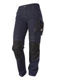 BP 1973-031-0004 Workwear unisex damesjeans, katoen en elastaan, diep blauw/steen, maat 33/34