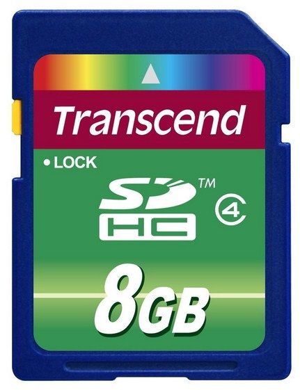Transcend 8GB SDHC Class 4 - Flashgeheugen