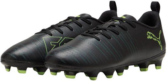 PUMA FUTURE 8 PLAY FG/AG Jr Unisex Sportschoenen - PUMA Black-Fizzy Light-Green Terrain