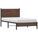 Maison Exclusive Lit en métal imitation chêne marron 100x190 cm