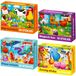 Puzzle enfant - Puzzle de sol - 4 puzzles de 29 x 21 cm - 30 pièces - Carton