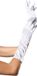 Leg Avenue Elbow Length Satin Gloves White One Size