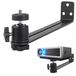 Support de projecteur - Orientable à 360° - Inclinable ±45° - Métal - Vis 1/4 pouce - Noir