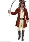 Widmann Piraat & Viking Kostuum - Piraat Jackie Speerow Jas Man - Bruin - XL/XXL