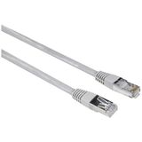 Hama CAT5e netwerkkabel (korf, 1 Gbit/s, F/UTP, Ethernet, RJ45, internetkabel, 1,5 m) grijs