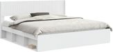 vidaXL Bedframe met opbergruimte en hoofdbord Wit 180 x 200 cm