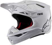 Alpinestars Supertech S-M10 Solid Crosshelm ECE 22.05 Wit Glanzend Maat M
