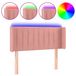 VidaXL Hoofdbord LED Roze Polyester Hout 830 mm x 160 mm x 780 mm - 880 mm