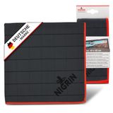 NIGRIN Performance Carbon glasdoek, 400 g/m², hoogwaardige microvezeldoek met ingeweven koolstofvezels, streepvrije reiniging, autoruiten, ramen en spiegels, wasbaar op 40 °C, 40 x 40 cm