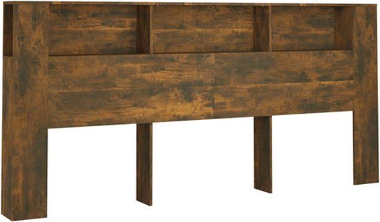 vidaXL Hoofdbordkast - 220x18,5x104,5 cm - Gerookt Eikenkleurig