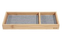 Sigel SA205 Accessoires Bamboo, lichtgrijs zwart zwart gemaakt van gerecycled huisdier, 24,3 x 10,9 cm