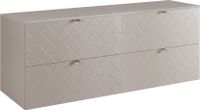 3xE Living Meuble sous lavabo 160 cm, avec plan, cachemire, couleur or