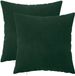 vidaXL Kussensloop 2 pcs Heerlen Donkergroen 35 x 35 cm Fluweel