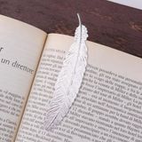 Heble® Boekenlegger Veer Vintage - Zilver - Metaal