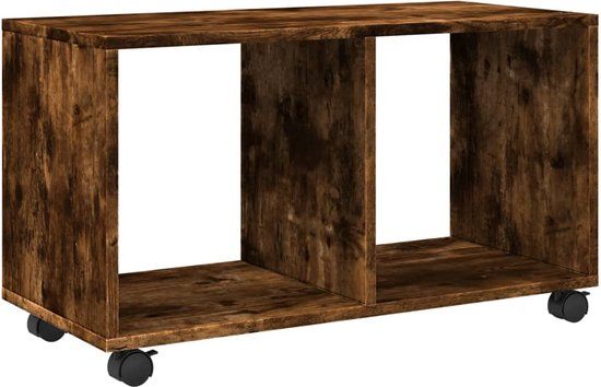 vidaXL Rolkast 72x33x42,5 cm bewerkt hout gerookt eikenkleurig