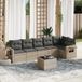 Maison Exclusive - Salon de jardin 7 pièces avec coussins, gris clair, polyrotin