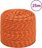 vidaXL Boottouw 6 mm 25 m polypropyleen oranje