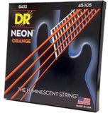 DR Strings NOB-40 Basgitaarsnaren Neon Orange Kleurgecoate