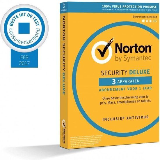 Norton Security Deluxe 3.0 - 3 Apparaten - Nederlands (ESD)