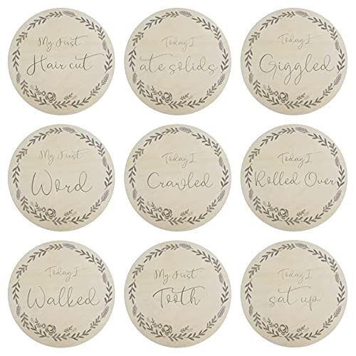 Chi Panda Chi Baby mijlpaal houten plaques. 10 stuks foto rekwisieten. De perfecte foto rekwisiet voor die verbazingwekkende mijlpalen