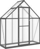 vidaXL Tuinkas met basisframe 169x58x195 cm aluminium antracietkleurig