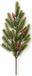 Feeric lights & Christmas Branche de sapin - grand - vert avec baies - 77 cm - plastique - décoratif