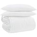 Icecat Housse de couette avec taie d'oreiller 3 pièces blanc plume de canard