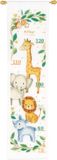Vervaco - Borduurpakket - Groeimeter - Jungle Dieren - 18 x 70 cm