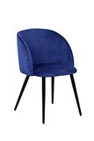 La Silla Española Daroca stoel, stoffen, indigoblauw, 51,5 cm (B) x 56,5 cm (D) x 88,5 cm (H)