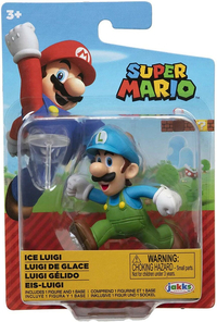 Jakks Pacific Super Mario Mini Action Figure - Ice Luigi Merchandise