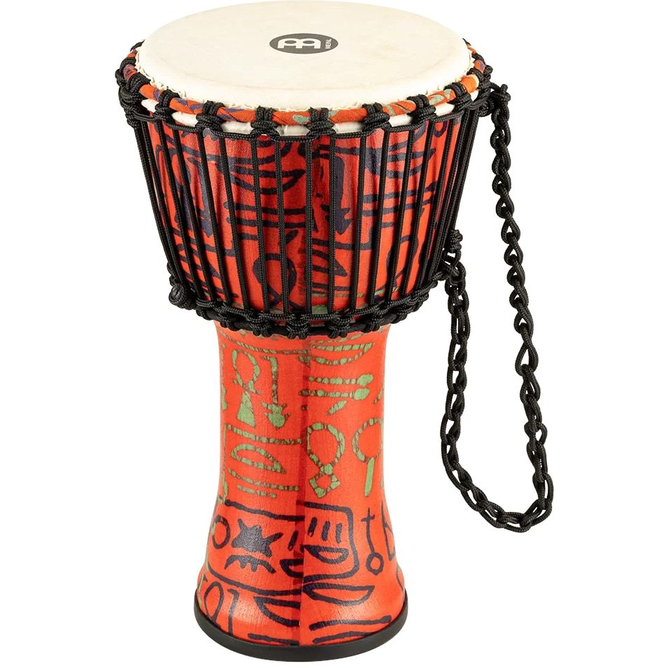 Meinl PADJ1 Rope Tuned Travel Series Pharaoh's Script 8 inch djembe