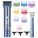 BarberBoss Haar- en baardtrimmerset voor heren, draadloze trimmer, turbo-snelheidstrimmer met led-display, verstelbaar mes, 8 geleidekammen, verzorgingsset voor mannen