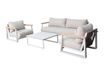 Proloisirs Loungeset Leather II Crème, Wit
