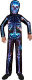 Amscan Kinderkostuum Neon Skelet Boy Jongens Neon/zwart Maat 4-6 Jaar