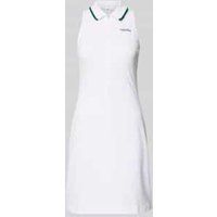 adidas Mujer Seasonal Essentials Colorpop Dress with Embroidered Graphic, white/collegiate green, L