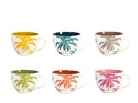 H&H Indian Summer Set 6 kopjes Jumbo, New Bone China, zonder schotel, cc485