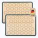 Intirilife 2x tapis de cuisson en silicone réutilisable pour macarons, gris-brun, 42 x 29,5 cm