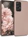 kwmobile telefoonhoesje geschikt voor Samsung Galaxy A52 / A52 5G / A52s 5G - Hoesje voor smartphone - Back cover in metallic roségoud