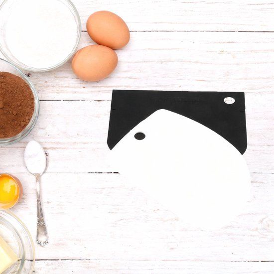 FM Professional Fackelmann FM Professional 21543 Set van 2 deegkrabbers, Zwart/Wit