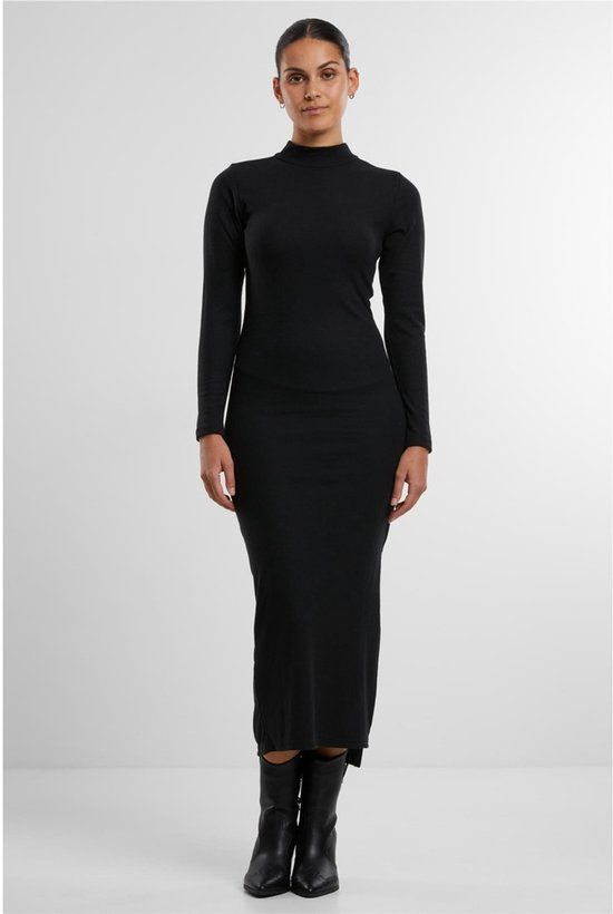 Urban Classics Dames Midi-jurk - Zwart - XS